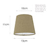 13cm Pendant French Drum Shade in Sage Waterford Linen