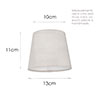 13cm Pendant French Drum Shade in Soft Grey Waterford Linen