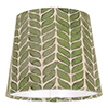 13cm Pendant French Drum Shade in Rich Green Watercolour Leaf