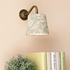 13cm Pendant French Drum Shade in Duck Egg Woodland