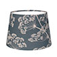 20cm Medium French Drum Shade in Indigo Cow Parsley 