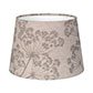 20cm Medium French Drum Shade in Soft Grey Cow Parsley, Reversed