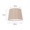 20cm Pendant Medium French Drum Shade in Indigo Cottage Stripe
