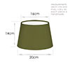 20cm Medium French Drum Shade In Forest Green Hunstanton Velvet