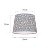 20cm Pendant Medium French Drum Shade in Indigo Spring Leaf