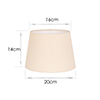 20cm Medium French Drum Shade in Cream Waterford Linen