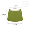 20cm Medium French Drum Shade in in Green Waterford Linen