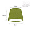 20cm Pendant Medium French Drum Shade in in Green Waterford Linen