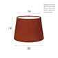 20cm Medium French Drum Shade in Paprika Waterford Linen
