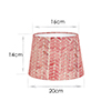 20cm Medium French Drum Shade in Red Watercolour Leaf