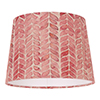 20cm Pendant Medium French Drum Shade in Red Watercolour Leaf