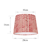 20cm Pendant Medium French Drum Shade in Red Watercolour Leaf