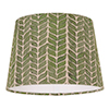 20cm Pendant Medium French Drum Shade in Rich Green Watercolour Leaf