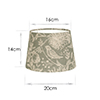 20cm Medium French Drum Shade in Duck Egg Woodland