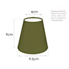 Tapered Candle Clip Shade in Forest Green Hunstanton Velvet