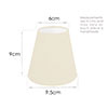 Tapered Candle Clip Shade in Cream Waterford Linen