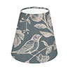 Tapered Candle Clip Shade in Indigo Woodland