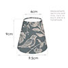 Tapered Candle Clip Shade in Indigo Woodland