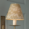 Candle Shade in Soft Gold Cow Parsley
