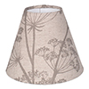 Candle Clip Shade in Soft Grey Cow Parsley, Reversed