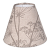 Empire Candle Clip Shade in Soft Grey Cow Parsley, Reversed