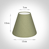 Candle Shade in Pale Green Faux Silk Dupion