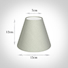 Candle Shade in Soft Grey Faux Silk