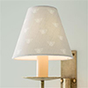 Candle Shade in Soft Grey Honey Bees