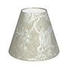 Candle Shade in White Isabelle Linen (Bird)