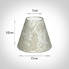 Candle Shade in White Isabelle Linen (Bird)