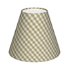 Candle Shade in Natural Gingham