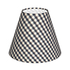 Candle Shade in Stone Grey Gingham