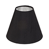 Candle Shade in Black Silk lined with Silver Card