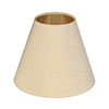 Candle Shade in Buttermilk Silk with Gold Lining