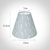 Candle Shade in Duck Egg Blue Wheatfield