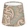 French Drum Candle Clip Shade in Green and Gold Norwood