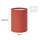 Cylinder Candle Clip Shade in Burnt Orange Hunstanton Velvet