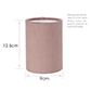 Cylinder Candle Clip Shade in Dusky Pink Hunstanton Velvet