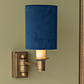 Cylinder Candle Clip Shade in Navy Blue Hunstanton Velvet