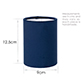 Cylinder Candle Clip Shade in Navy Blue Hunstanton Velvet