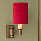 Cylinder Candle Clip Shade in Raspberry Hunstanton Velvet