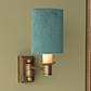 Cylinder Candle Clip Shade in Teal Hunstanton Velvet