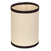 Cylinder Candle Shade in Parchment with Black Trim