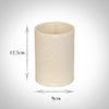 Cylinder Candle Shade in Parchment with Cream Trim