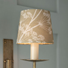 French Drum Candle Shade Soft Gold Cow Parsley