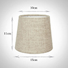 French Drum Candle Clip Shade in Natural Isabelle Linen