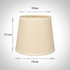 French Drum Candle Shade in Parchment, Cream Trim