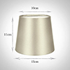 French Drum Candle Clip Shade in Pale Smoke Satin