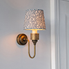 French Drum Candle Clip Shade in Indigo Spring Leaf
