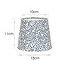 French Drum Candle Clip Shade in Indigo Spring Leaf